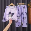 Pijamas infantis para meninas primavera e outono novo terno de manga comprida para meninos e meninas princesa estilo ocidental roupas de casa para crianças médias e grandes