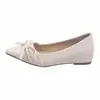 Zapatos Mary Jane de punta estilo francés para mujer con aumento de altura interior, nueva colección primavera/verano 2026, diseño de moño delicado, adecuados para el trabajo y para salir por la noche