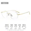 Gafas sin Montura de Alta Inteligencia para Mujeres con Miopía, V5004Tf, Armazón de Gafas Ultra Ligero de Titanio Puro de 7g para Caras Cuadradas y Redondas