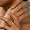Anillo Abierto de Metal con Estrella de Mar Estilo Marino Casual Europeo y Americano Nuevo Set de 3 Piezas para Vacaciones en la Playa Joyería para Mano de Mujer
