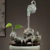 Bico de cerâmica para barra de fluxo de água, ornamento de fonte de água, decoração de fonte de água para mesa, acessório de fluxo de água para oxigenação de aquário