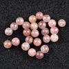 1651-6mm Cuentas de Medio Agujero Cristales Naturales Cuentas de Buda Ágata Cuentas Redondas Cuentas Sueltas Accesorios para Incrustación de Aretes DIY