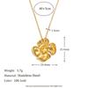 Collar con colgante creativo de nicho retro elegante europeo y americano de acero inoxidable 316L chapado en oro de 18 quilates con colgante de flor medieval para mujer