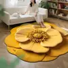 Alfombra de Piso de Terciopelo de Cristal Estéreo 3D de Plantas y Flores Transfronteriza, Decoración de Sala de Estar, Alfombrilla para Mesa de Café y Sofá, Manta Absorbente para Mesita de Noche de Dormitorio