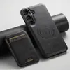 Funda de Cuero Adecuada para Teléfono Móvil Dos en Uno Samsung S26U Note20 Portatarjetas Magnético Carga Inalámbrica Magsafe Google