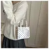 Envio internacional disponível: Bolsa fofa de bolinhas estilo coreano para mulheres, novo modelo 2026, pequena bolsa de mão para meninas, bolsa de ombro de grande capacidade