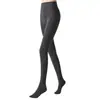 Leggings Aohuan Serie Gris Piernas de Cómic de un Segundo Otoño e Invierno Algodón Raya Vertical Ligera Compresión Adelgazante Térmicos Forrados de Felpa