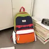 Mochila unisex de moda para exteriores, ligera, casual, deportiva, de viaje, para senderismo, mochila de gran capacidad con bloques de color, mochila escolar para estudiante universitario