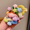 Anillo para el cabello de toalla de alta elasticidad de color caramelo para niños, coleta alta para niñas, tendones de goma que no dañan el cabello, dulce cuerda para el cabello de niña, nuevo