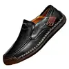 Zapatos de Hombre cosidos a mano para Amazon Zapatos Casuales para Conducir Mocasines sin cordones de Cuero para Hombre de corte bajo talla extra