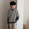 Moletom Estilo Conjunto de Duas Peças para Meninos, Novo Modelo Primavera e Outono 2026, Top Esportivo Casual Descolado para Crianças Maiores, Roupa de Primavera para Meninos