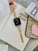 Pulseira de Metal Corrente de Cobre Coração de Amor Zircônia Adequada para Apple Watch Iwatch11 Geração 10/987Ultra/Se