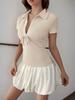 Zarz Nuevo Estilo Europeo y Americano Transfronterizo Nuevo Vestido Clásico Versátil de Estilo Extranjero con Empalme de Lazo para Mujer