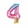 Nuevos Globos de Papel de Aluminio Pequeños con Números Dorados, Plateados y Oro Rosa de 16 pulgadas, Globos con Letras Multicolor Degradado Dorado y Plateado