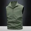 Chaleco Casual de Trabajo Personalizado para Hombre Primavera y Otoño Chaleco Transpirable de Secado Rápido para Montañismo al Aire Libre para Hombres Jóvenes y de Mediana Edad Cuello Alto Multicolor
