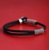 Pulsera de Cuerda Roja para el Año del Dragón y el Año de la Vida Plata de Ley Nueve Palacios Bagua Pulsera de Cuerda Tejida a Mano para Hombres y Mujeres Cuerda Estilo Tíbet