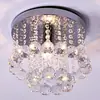 Luz Dorada Redonda Personalizada para Dormitorio, Pasillo de Cristal, Vestíbulo, Luz de Recibidor, Luz de Balcón, Luz de Techo de Lujo para Pasillo
