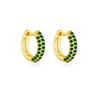 Brincos Argola Andywen em Prata 925 com Três Fileiras de Diamantes, Brincos de Botão de Moda Vintage de Luxo Atacado