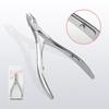 Tesoura de Cutícula de Aço Inoxidável para Remover Cutículas e Peles Mortas, Pinça de Beleza para Sulco da Unha, Unha Encravada, Tesoura Oblíqua para Unhas para Remover Ferramentas de Pele Morta