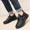 Zapatos de Algodón Gruesos de Invierno para Hombre con Pelo de Conejo Real, Zapatos de Algodón Impermeables Casuales, Zapatos Deportivos Cálidos para Hombres de Mediana Edad y Personas Mayores con Banda Elástica