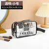 Neceser de doble capa con separación de seco y húmedo, bolsa de maquillaje transparente impermeable portátil para viajes, bolsa de almacenamiento para gimnasio, natación, baño para mujeres