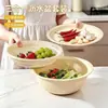 D2786 Conjunto de Escorredores Três em Um Bacia de Lavagem de Cozinha Peneira para Frutas e Legumes Cesta de Armazenamento Bandeja Doméstica para Preparo de Alimentos