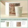 Taza de té tridimensional esmaltada "Susurro de Mariposa Niebla Verde", juego de té kung fu de alta gama para uso doméstico, taza especial de maestro, gaiwan de cerámica, tetera pequeña