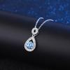 Collar de cadena para clavícula estilo coreano con gota de agua de diamante s925 plata de ley para mujer, collar para vestido de banquete, moda, temperamento vintage
