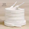 Cadarços de algodão homens e mulheres sapatos de lona alto e baixo branco-creme sapatos brancos pequenos bico de concha corda de cadarço plana preto branco
