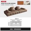 Sofá Minimalista Italiano de Cuero Genuino para Sala de Estar, Diseñador Lawrence, Fila Recta Piel de Vaca Flor Superior, Combinación Foshan, Cuero Genuino Completo