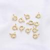 Cierre de hebilla de resorte chapado en oro 14K/18K con retención de color, hebilla de cierre, material para accesorios de conexión de pulsera/collar hecho a mano DIY