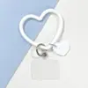 Nuevo Llavero de Pulsera Redonda de Silicona con Forma de Corazón Correa de Muñeca Portátil Anti-Caída y Anti-Pérdida para Teléfono Móvil