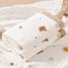 Toalla de baño para bebé de gasa de seis capas, algodón puro, suave y absorbente, productos para bebés recién nacidos, manta toalla de baño para bebé 100% algodón