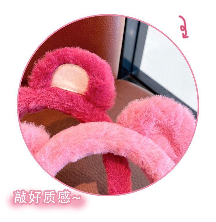 草莓熊毛绒发箍