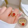 [Galvanoplastia de oro auténtico] Anillo de bola de diamante con diseño europeo y americano con geometría de viento, anillo abierto de viento frío para mujer