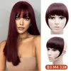 Peluca de Flequillo Multicolor Transfronteriza al por Mayor para Mujer, Postizo para la Parte Superior de la Cabeza, Flequillo Estilo Cómico, Flequillo Falso de Fibra Sintética Estilo Francés sin Costuras