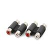 Cabeça de extensão AV fêmea-fêmea direta 2 Conector adaptador de cabo de áudio e vídeo Lotus vermelho e branco Conector de par de fios RCA2