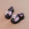 Sapatos de Menina Sapatos Pequenos de Couro de Princesa para Crianças Novo Estilo Primavera e Outono 2025 Sapatos Lolita Mocassins Pretos