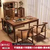 Nuevo Juego de Mesa de Té de Madera Pequeña Húmedo-Seco y Sillas de Estilo Chino para Balcón, Sala de Estar, Uso Doméstico, Mesa de Té Kung Fu Simple