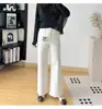 Secreto para moldear las piernas~ ¡Estiramiento en cuatro direcciones! 26 Vaqueros Crop de Cintura Alta Holgados Adelgazantes para Mujer de Otoño H090417