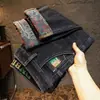 Jeans de Outono com Barra Reta Novo Espesso Luxuoso Tendência Resistente ao Desgaste Resistente a Amassados Fácil de Cuidar Casual Bordado Calça Masculina