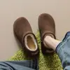 Weiwei Girl 579 Sapatos de Neve de Algodão com Sola Grossa para Mulheres Botas Curtas Aconchegantes com Forro de Lã Quentes de Inverno Sapatos Batata Pequena Birkenstock