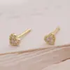 Runxin nuevos pendientes dulces encantadores pequeños frescos moda simples pendientes de diamante para mujer exquisito temperamento joyería para la oreja