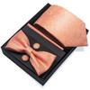 Conjunto de Gravata Borboleta de Poliéster Masculino, Lenço de Bolso, Abotoaduras e Gravata, 60 Estilos e Cores, Casamento, Padrinhos, Gravata Profissional para Negócios para Homens
