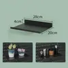 Prateleira de Armazenamento com Painel Perfurado para Cozinha sem Furos Porta-Temperos Suporte para Facas Gancho Painel de Armazenamento de Parede Acessórios de Metal
