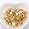 Peça de Roda Color-Preserving 18K Coberta de Ouro Contas Espaçadoras Contas Soltas Acessórios para Pulseira DIY Pulseira Colar Contas de Roda Plana Joias