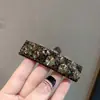 Presilha Retangular Luxuosa Cheia de Diamantes para Mulheres, Presilha de Cabelo de Alta Qualidade Cravejada de Diamantes, Versátil para Uso Diário, Prende Cabelos Soltos, Acessório de Cabelo