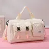 Bolsa de gimnasio con estampado de diamantes, compartimentos separados para artículos húmedos y secos, compartimento independiente para zapatos, se puede acoplar a un carrito, viene con una correa larga para el hombro, resistente al agua, gran capacidad, se puede llevar cruzada