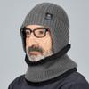 Chapéu de Inverno para Homens de Meia-Idade e Idosos Lã com Forro de Fleece Quente Espessado Protetores de Orelha Chapéu de Lã Tricotado para Pai Avô