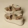Sandalias de Cuña para Mujer 2026 Verano Nuevo Estilo Casuales Romanas de Suela Gruesa para Usar con Faldas, Ligeras Florales Zapatos de Madre